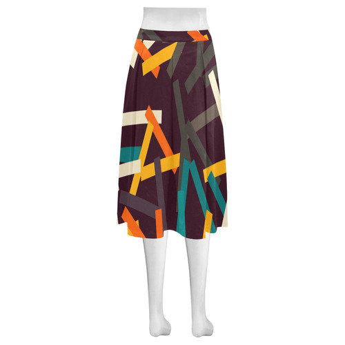 Sticks Mnemosyne Women's Crepe Skirt (Model D16)
