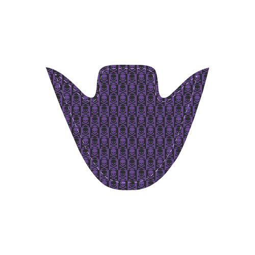 Gothic style Purple & Black Skulls Men's Slip-on Canvas Shoes (Model 019)