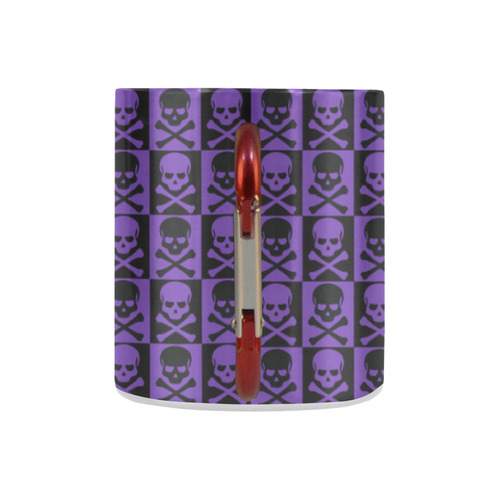 Gothic Purple and Black Skulls Classic Insulated Mug(10.3OZ)