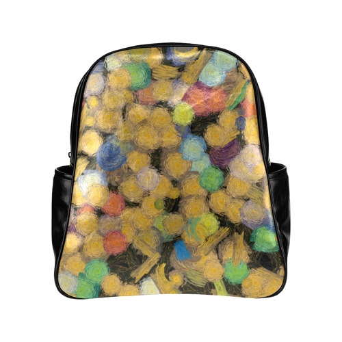 Paint brushes Multi-Pockets Backpack (Model 1636)