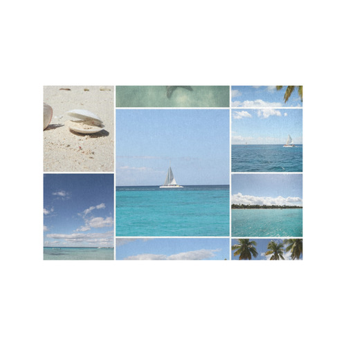 Isla Saona Caribbean Photo Collage Placemat 12''x18''
