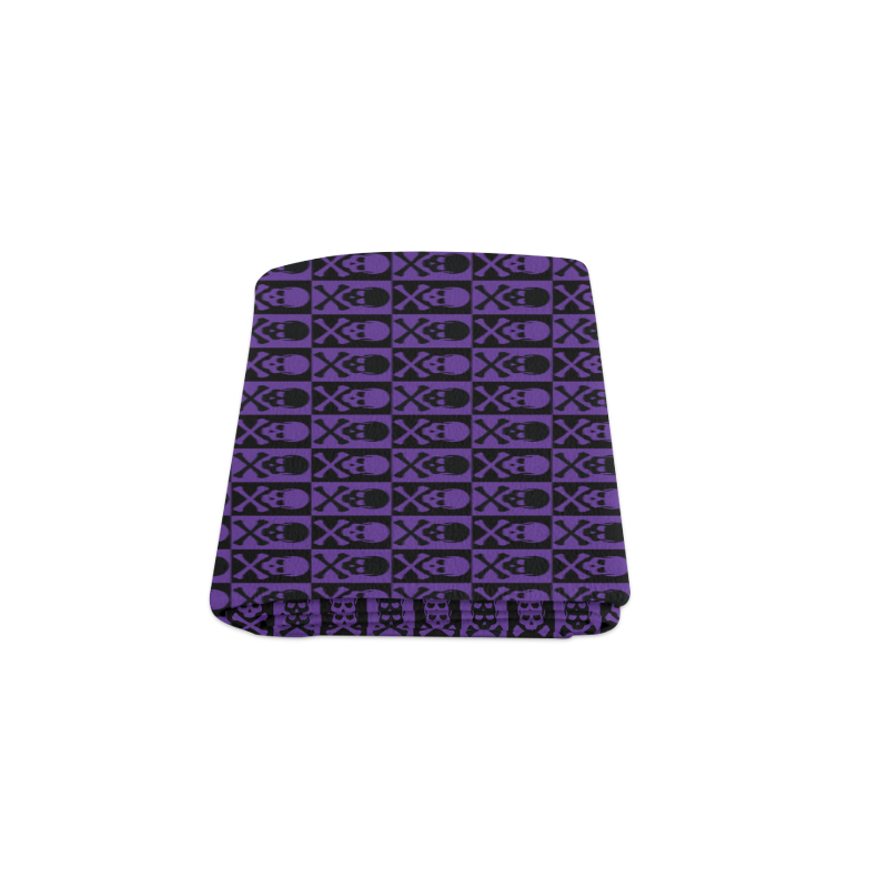 Gothic style Purple and Black Skulls Blanket 50"x60"