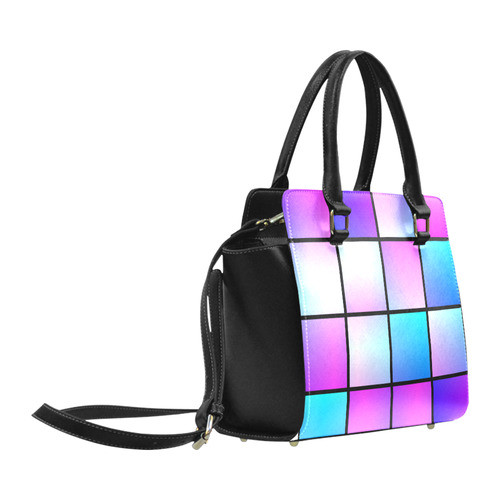 Gradient squares pattern Classic Shoulder Handbag (Model 1653)