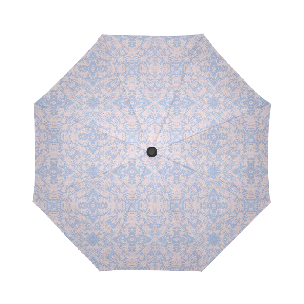 Light Pink and Blue Tapestry Auto-Foldable Umbrella (Model U04)