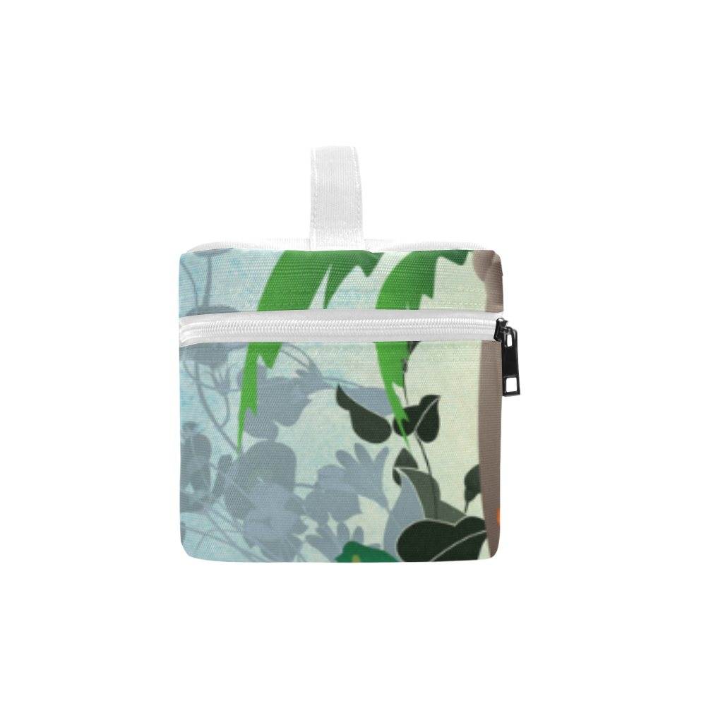 Tropical design with surfboard, palm and flamingo Lunch Bag/Large (Model 1658)