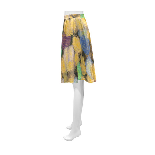Paint brushes Athena Women's Short Skirt (Model D15)