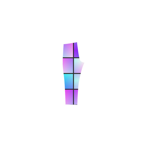 Gradient squares pattern Capri Legging (Model L02)