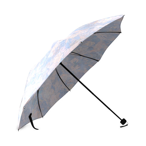 Rose Quartz and Serenity Blue Foldable Umbrella (Model U01)