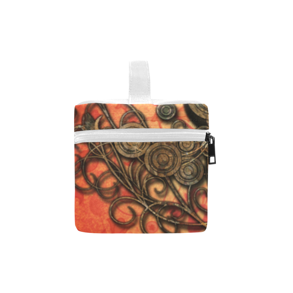 Decorative design, red and black Lunch Bag/Large (Model 1658)