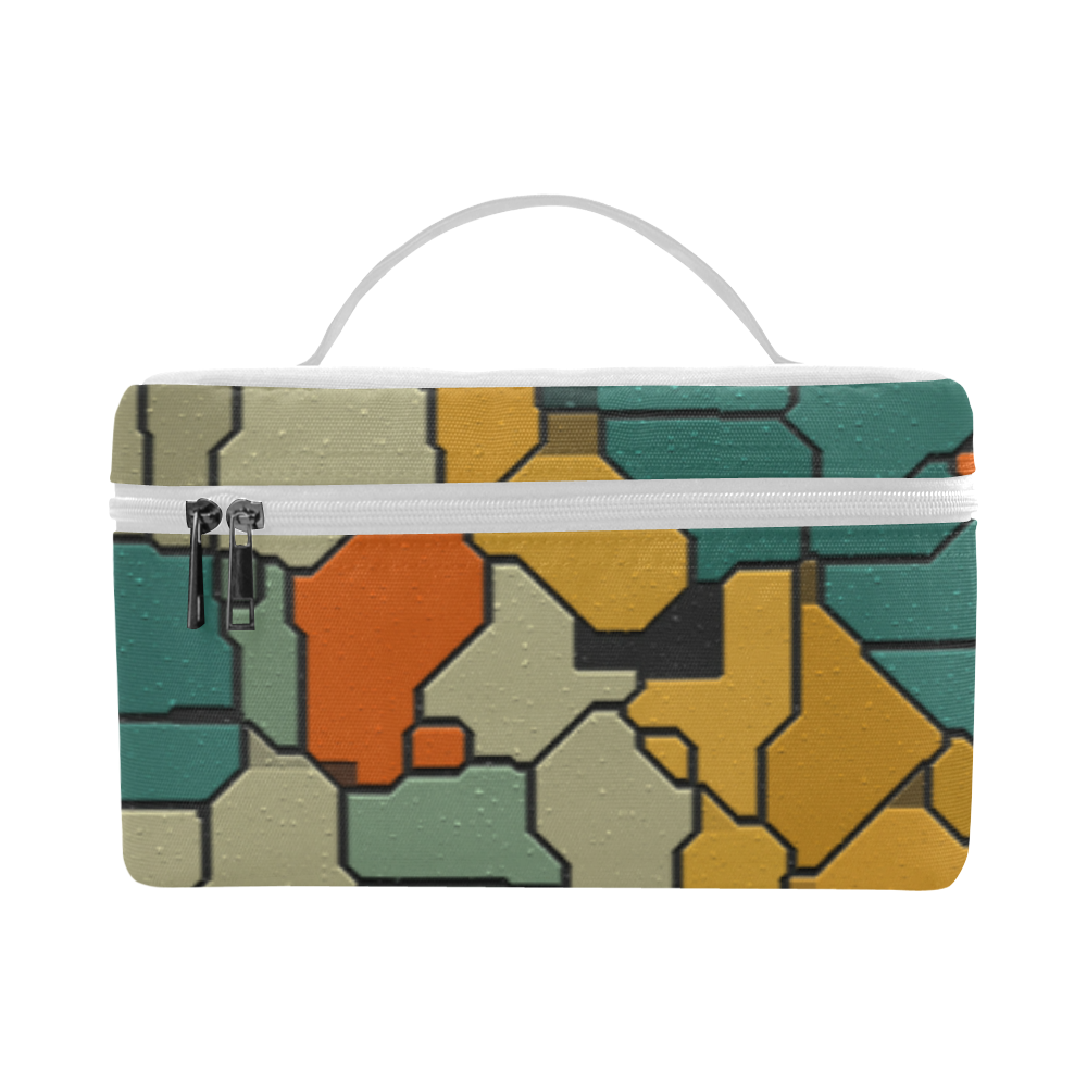 Textured retro shapes Lunch Bag/Large (Model 1658)