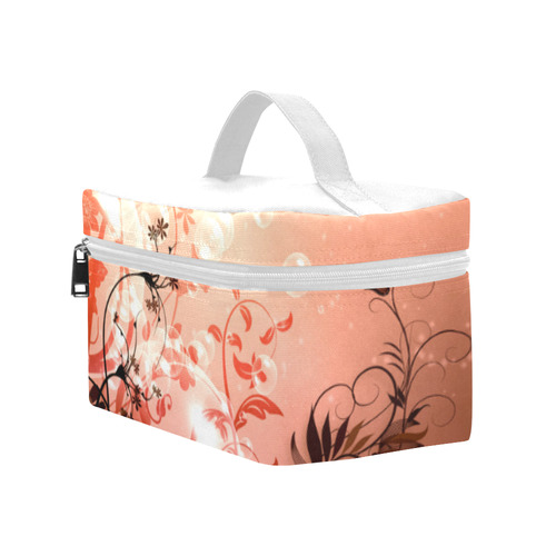 Beautiful flowers on purple background Lunch Bag/Large (Model 1658)