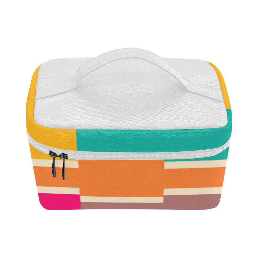 Connected colorful rectangles Cosmetic Bag/Large (Model 1658)