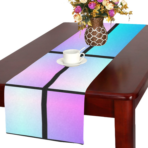 Gradient squares pattern Table Runner 16x72 inch