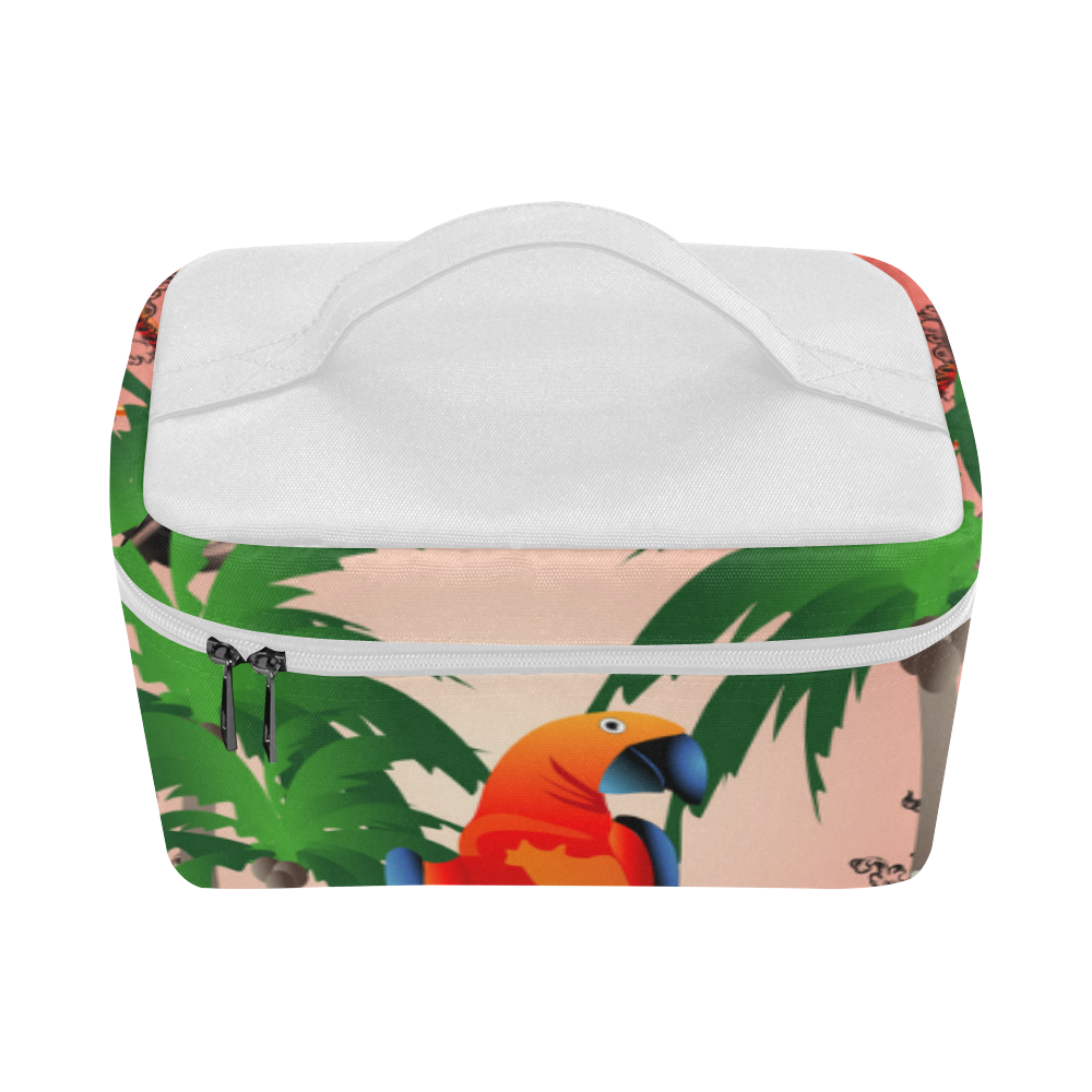 Funny parrot, tropical design Lunch Bag/Large (Model 1658)