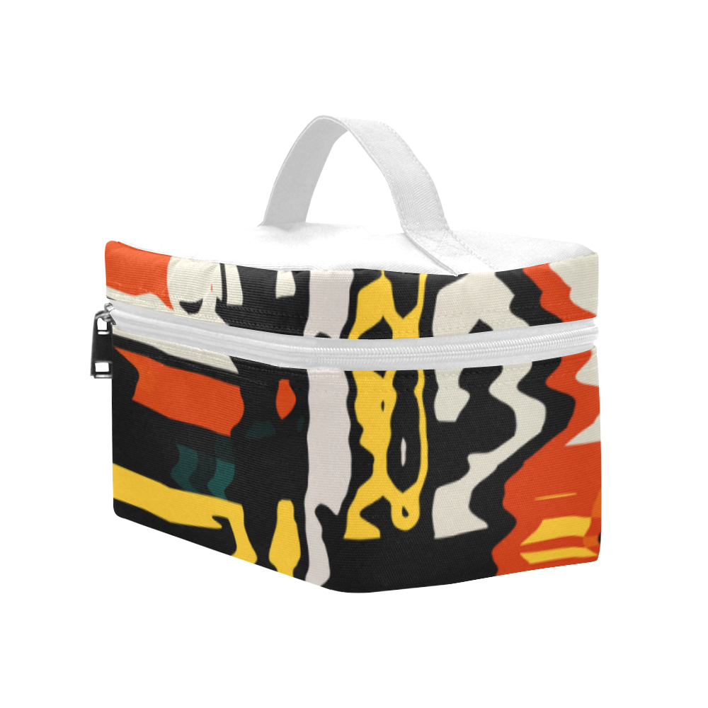 Distorted shapes in retro colors Lunch Bag/Large (Model 1658)