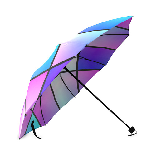 Gradient squares pattern Foldable Umbrella (Model U01)