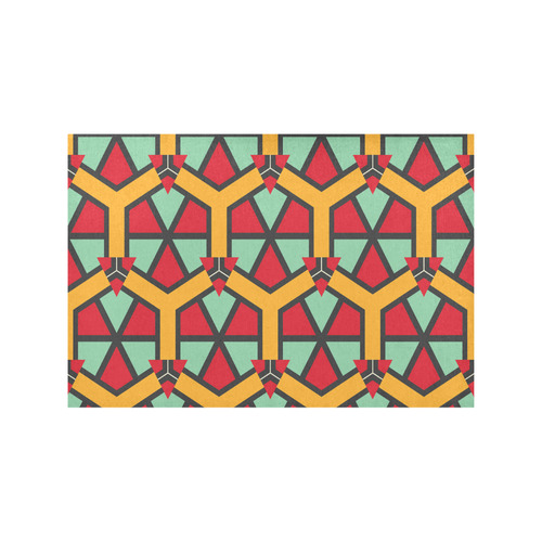 Honeycombs triangles and other shapes pattern Placemat 12''x18''