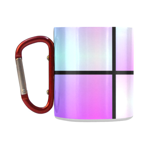 Gradient squares pattern Classic Insulated Mug(10.3OZ)