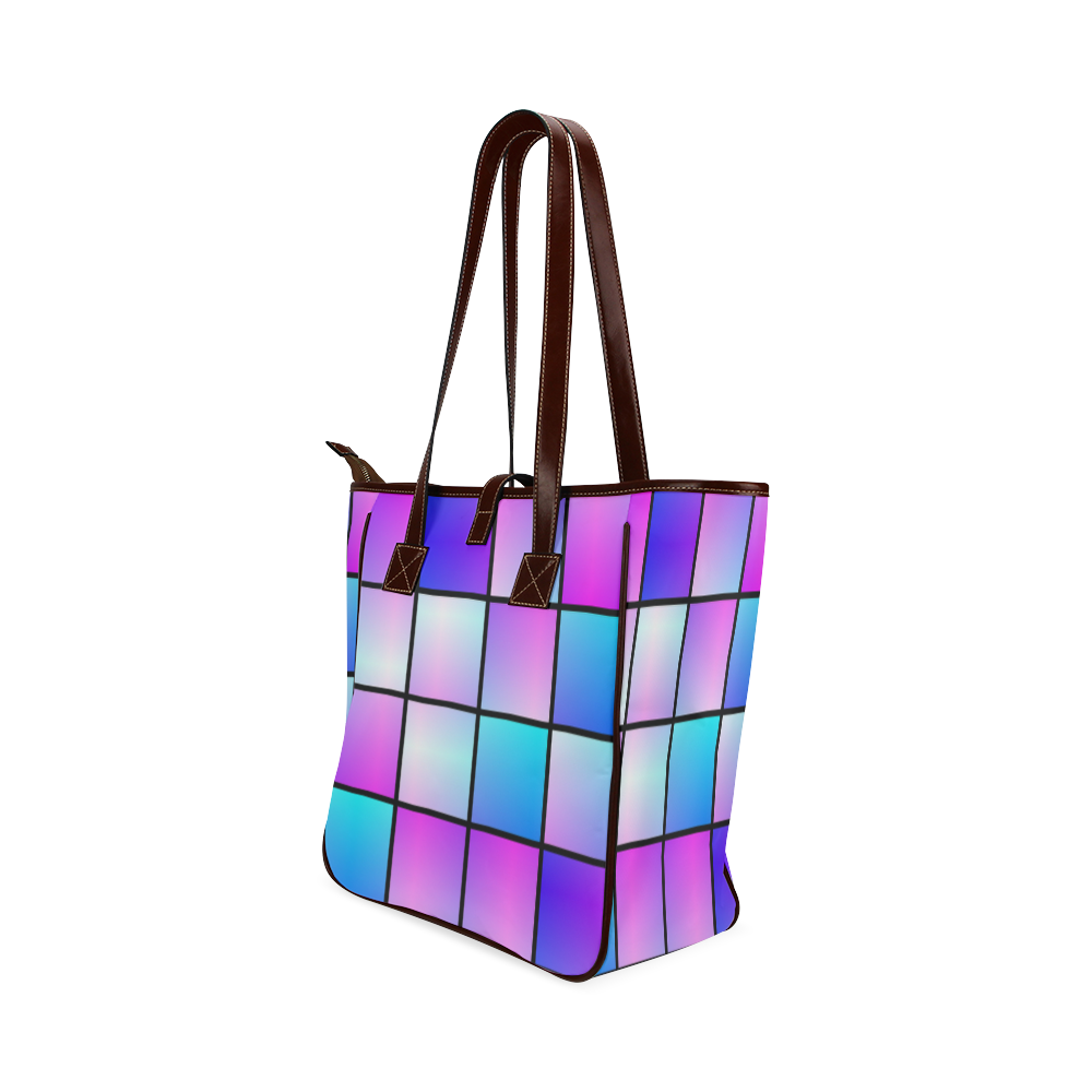 Gradient squares pattern Classic Tote Bag (Model 1644)