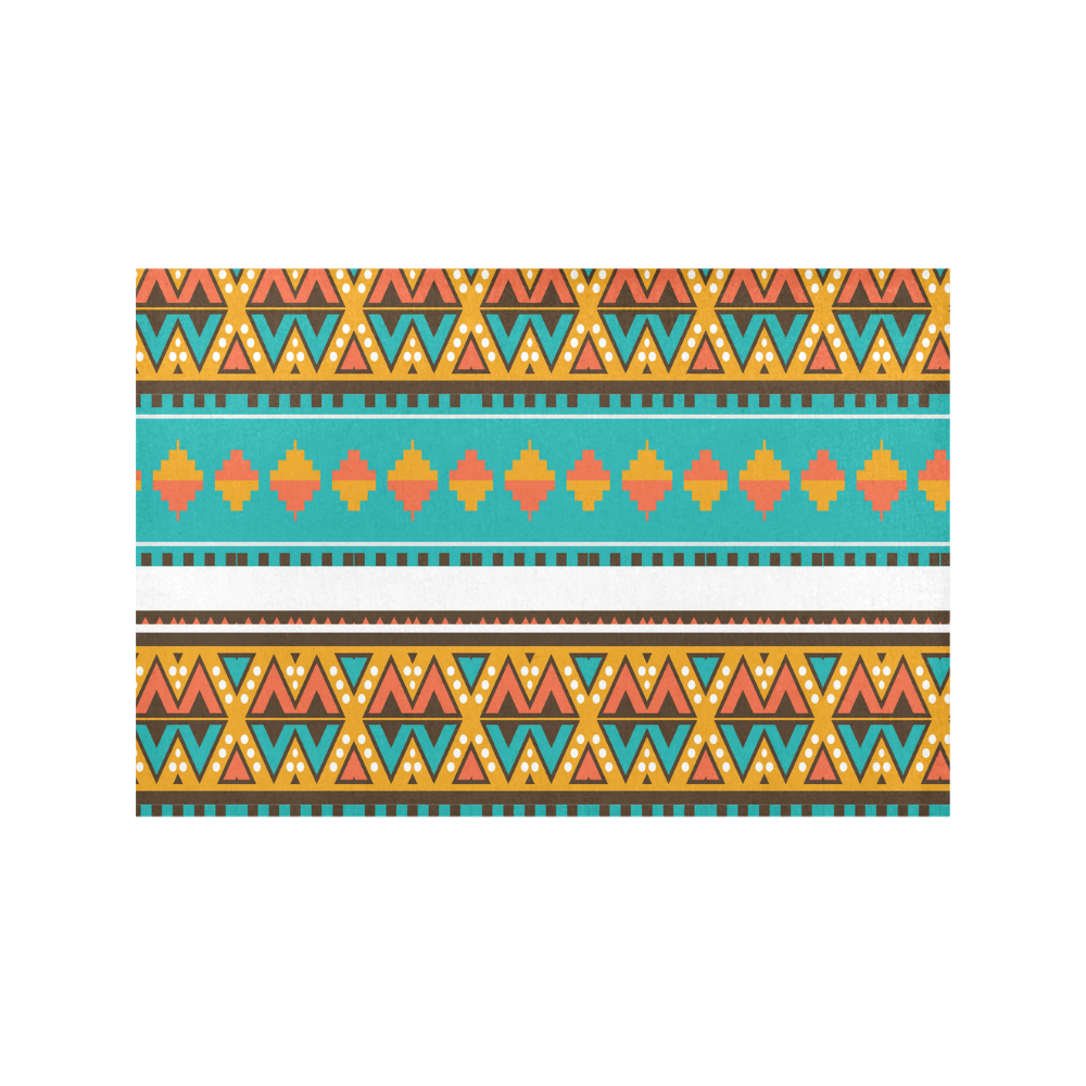Tribal design in retro colors Placemat 12''x18''