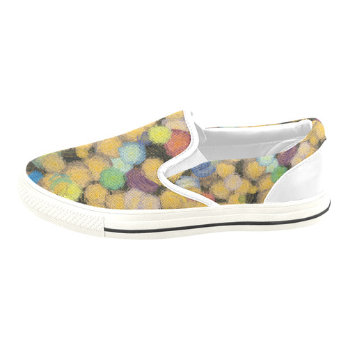 Paint brushes Slip-on Canvas Shoes for Kid (Model 019)