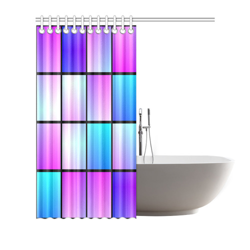 Gradient squares pattern Shower Curtain 72"x72"