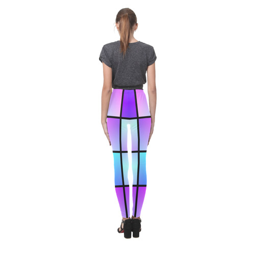 Gradient squares pattern Cassandra Women's Leggings (Model L01)