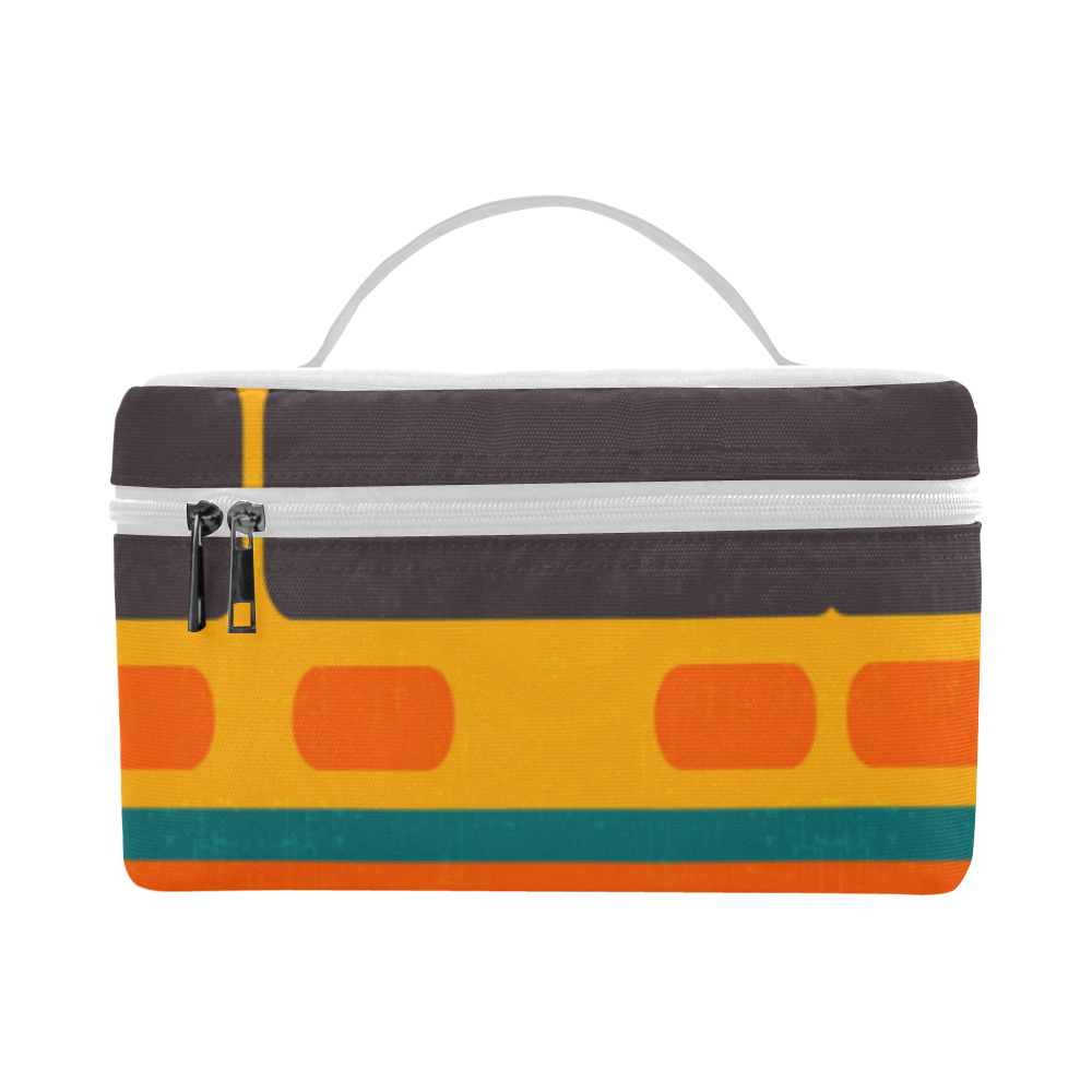 Rectangles in retro colors texture Cosmetic Bag/Large (Model 1658)