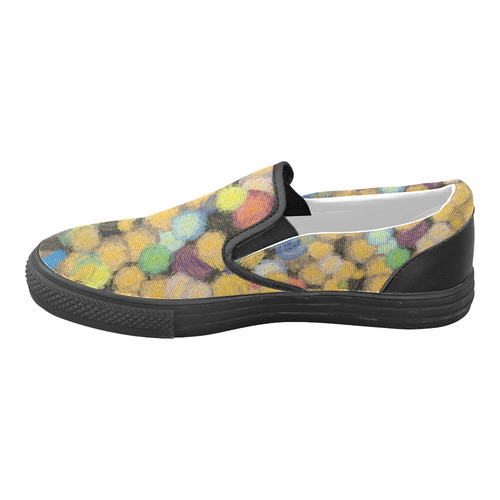Paint brushes Women's Unusual Slip-on Canvas Shoes (Model 019)