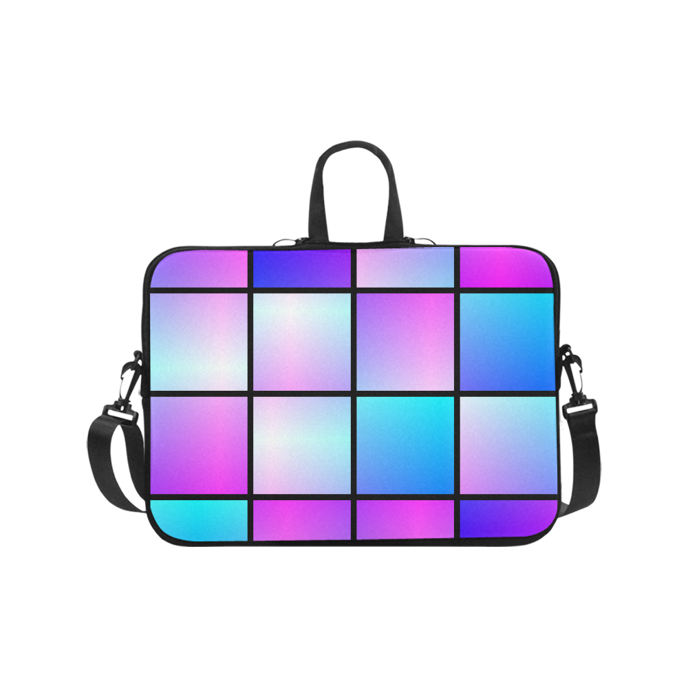 Gradient squares pattern Laptop Handbags 17"