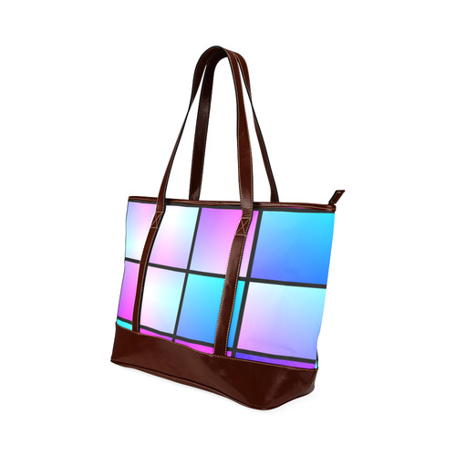 Gradient squares pattern Tote Handbag (Model 1642)