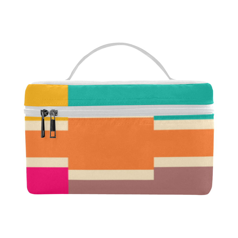 Connected colorful rectangles Cosmetic Bag/Large (Model 1658)
