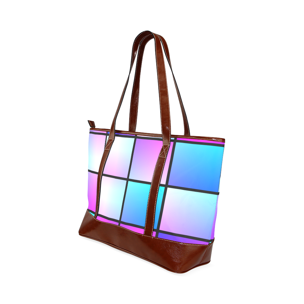 Gradient squares pattern Tote Handbag (Model 1642)
