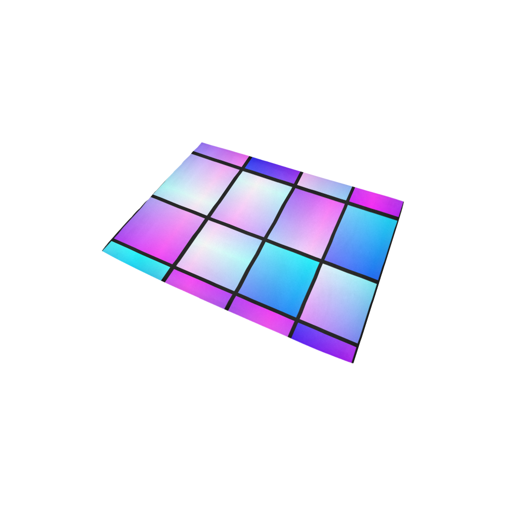 Gradient squares pattern Area Rug 2'7"x 1'8‘’