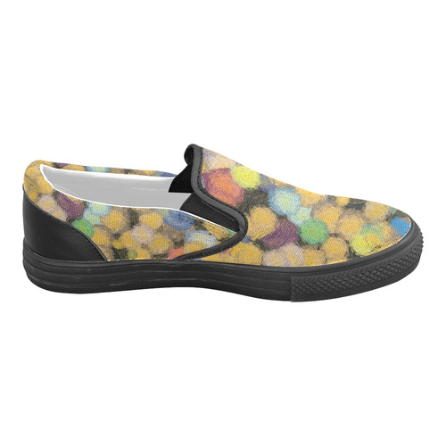 Paint brushes Women's Unusual Slip-on Canvas Shoes (Model 019)