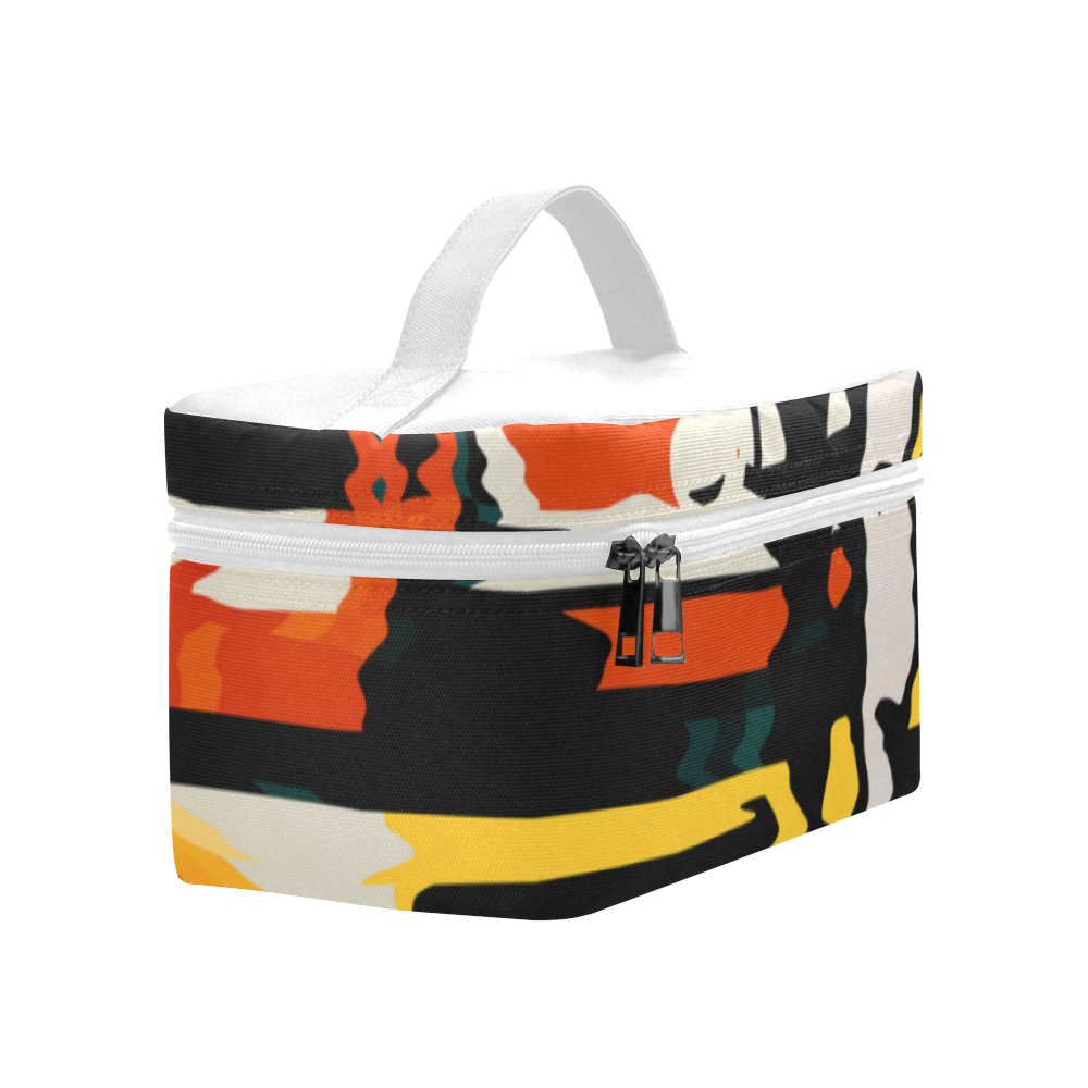 Distorted shapes in retro colors Cosmetic Bag/Large (Model 1658)