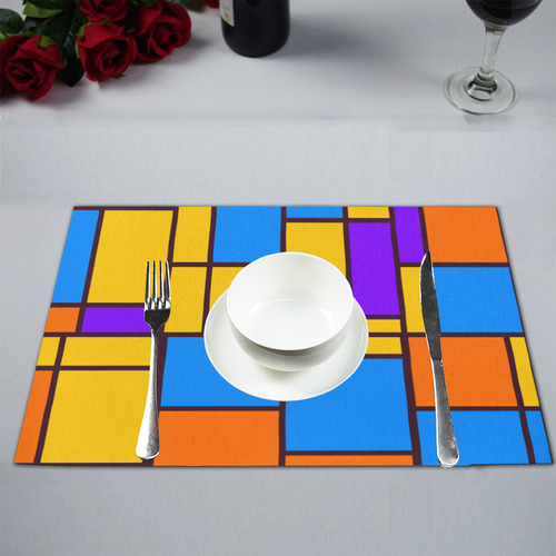 Shapes in retro colors Placemat 12''x18''