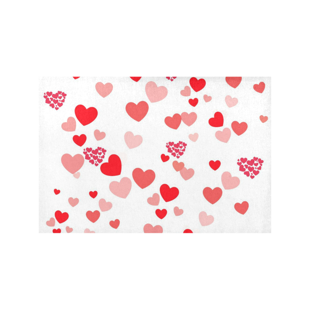 lovely Valentine-Hearts red Placemat 12''x18''