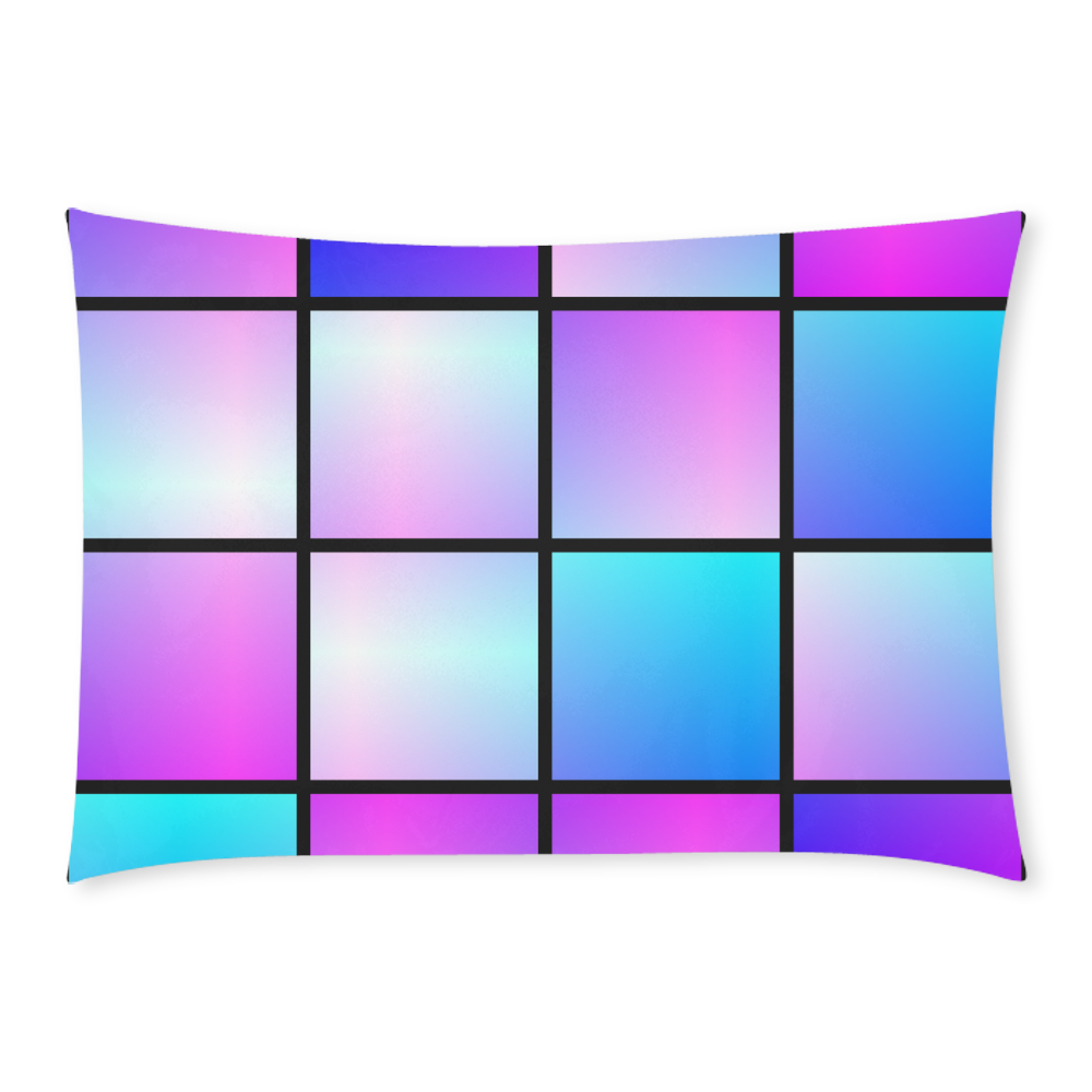 Gradient squares pattern Custom Rectangle Pillow Case 20x30 (One Side)