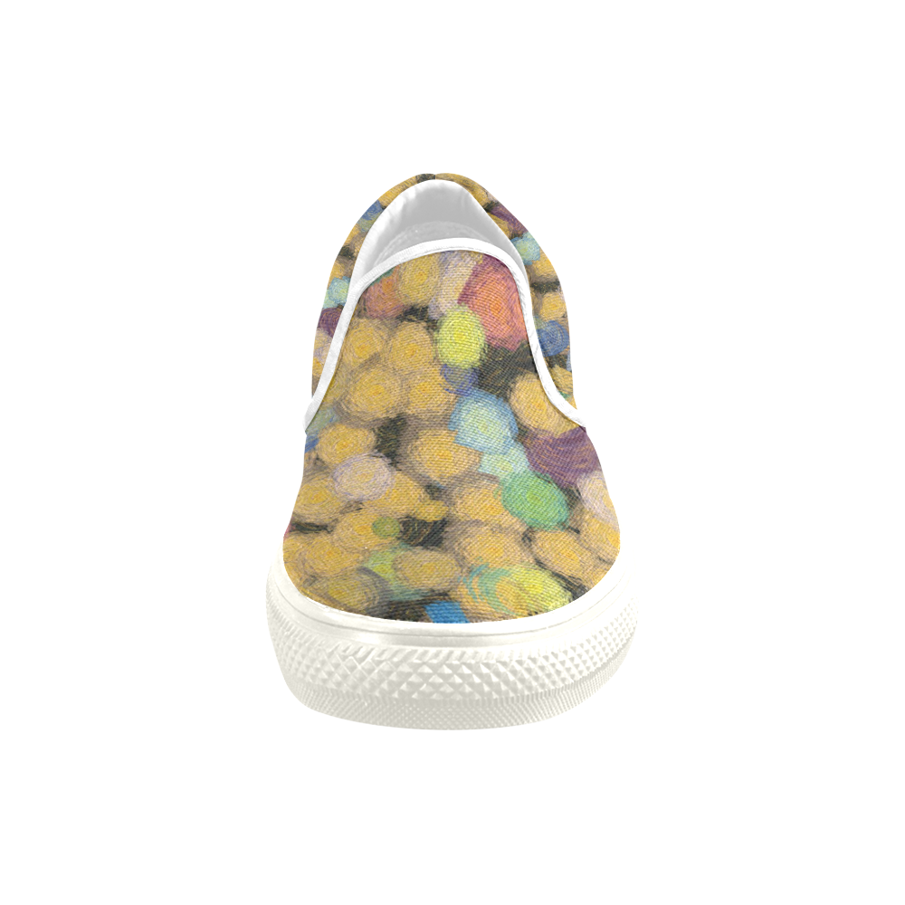 Paint brushes Slip-on Canvas Shoes for Kid (Model 019)