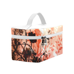 Beautiful flowers on purple background Lunch Bag/Large (Model 1658)