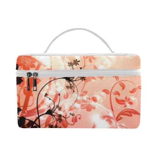 Beautiful flowers on purple background Lunch Bag/Large (Model 1658)