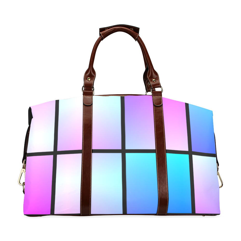 Gradient squares pattern Classic Travel Bag (Model 1643) Remake