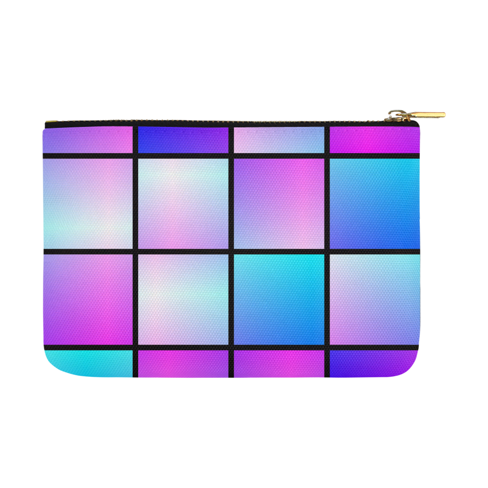 Gradient squares pattern Carry-All Pouch 12.5''x8.5''