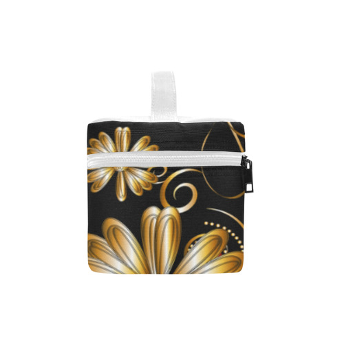 Flowers in golden colors Lunch Bag/Large (Model 1658)