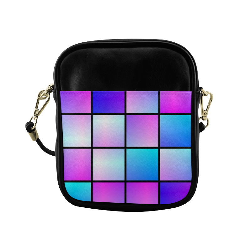 Gradient squares pattern Sling Bag (Model 1627)