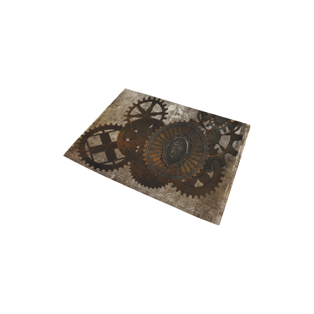 A rusty steampunk letter with gears Area Rug 2'7"x 1'8‘’