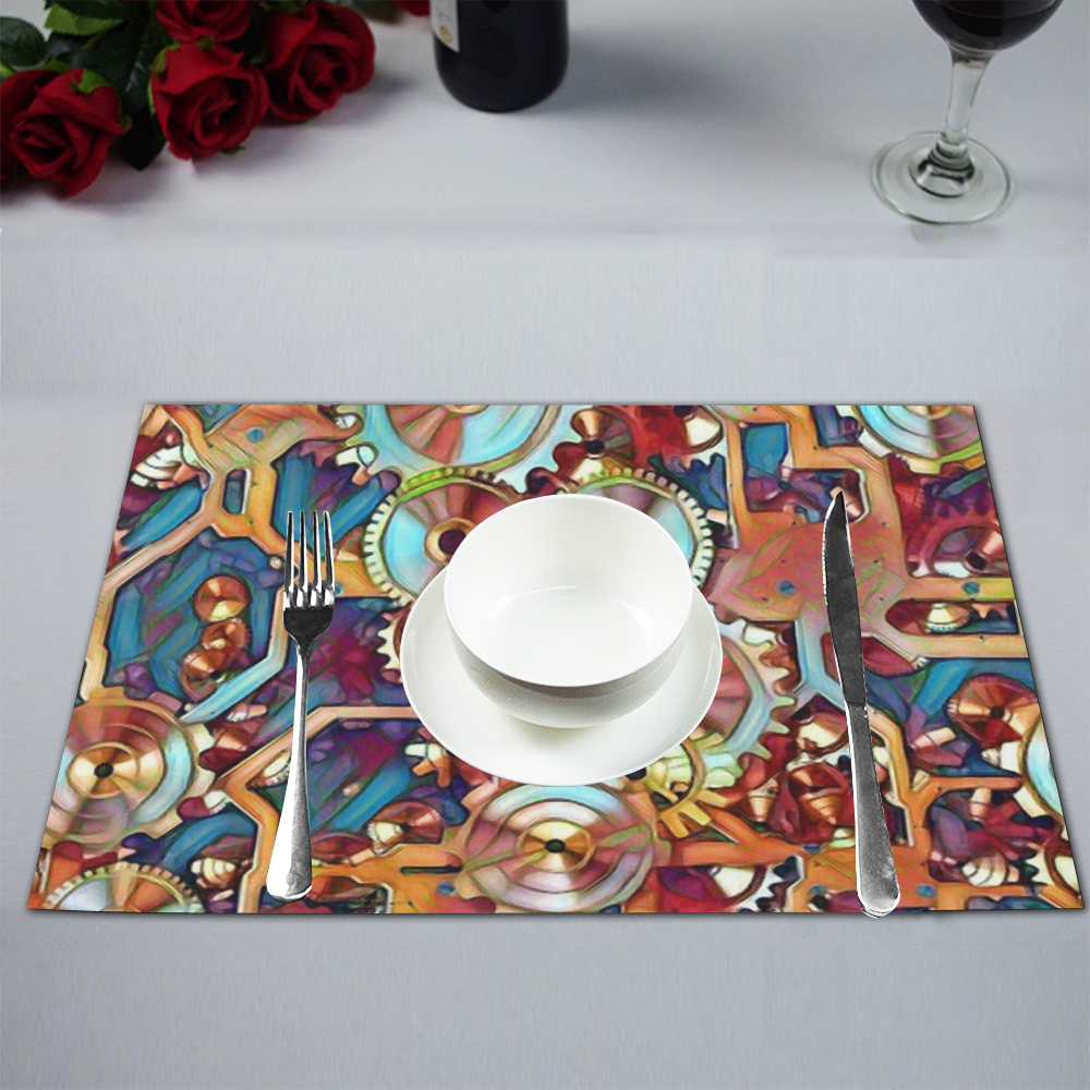 Modern Clockwork B by JamColors Placemat 12''x18''