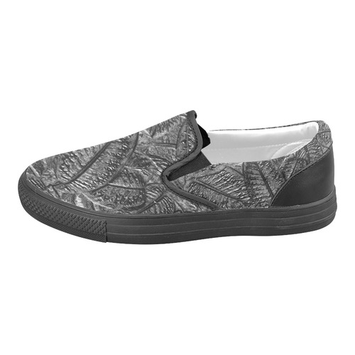 Steel Foliage - Jera Nour Slip-on Canvas Shoes for Men/Large Size (Model 019)