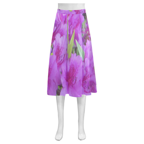 Azalea Flowers Mnemosyne Women's Crepe Skirt (Model D16)